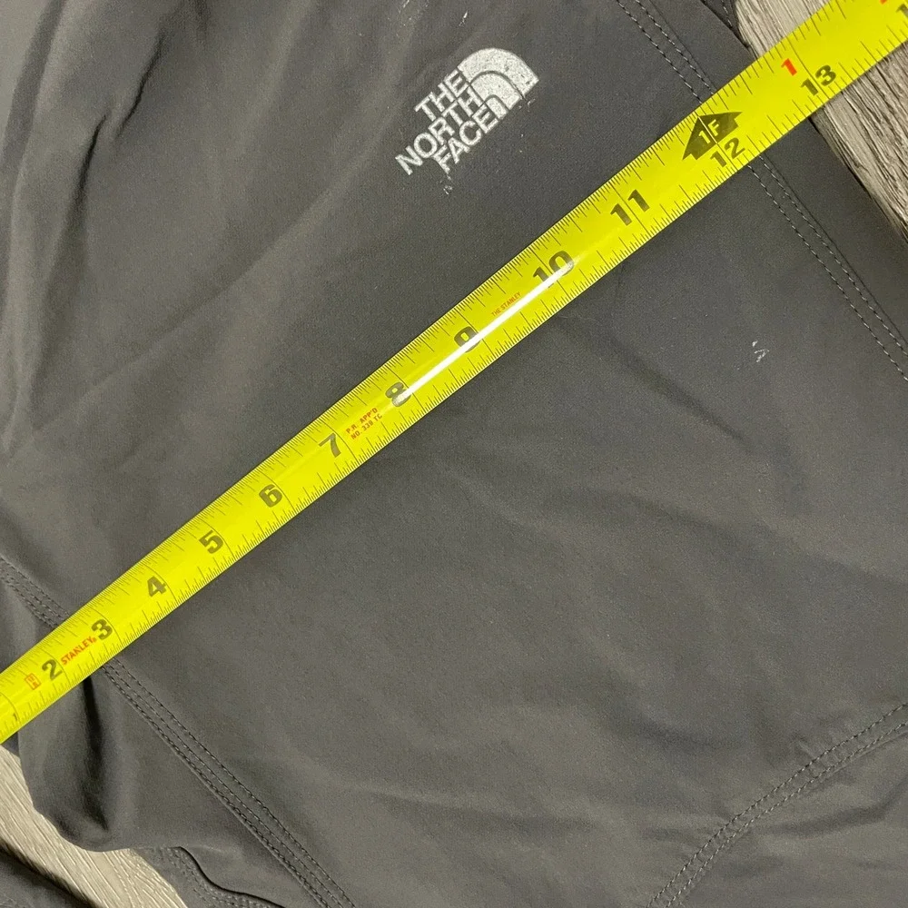North Face Pants Mens 34 Gray Hiking Belted Straight Leg Nylon Stretch Tech